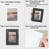 image:imageGolden State Art AcidFree PreCut 8x10 Black Picture Mat Sets Includes Pack of 100 White Core Bevel Cut Mats for 5x7 Photos 100 Backing Boards and 100 Crystal Clear Plastic Sleeves Bags