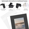 image:imageGolden State Art AcidFree PreCut 8x10 Black Picture Mat Sets Includes Pack of 100 White Core Bevel Cut Mats for 5x7 Photos 100 Backing Boards and 100 Crystal Clear Plastic Sleeves Bags