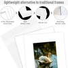image:imageGolden State Art AcidFree PreCut 8x10 White Picture Mat Sets Includes Pack of 100 White Core Bevel Cut Mats for 5x7 Photos 100 Backing Boards and 100 Crystal Clear Plastic Sleeves Bags
