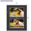 image:imageGolden State Art Black 8x10 Mats for Two 4x6 Pictures Pack of 5  Bevel Cut Mats for Two Photos AcidFree White Core for Photographs Prints Artworks  Great for Graduations FramesBlack