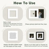 image:imageGolden State Art Pack of 10 4x4 for 3x3 Black Picture Photo Mats  With 25x25 Opening for 3x3 Photos Prints Bevel Cut Acid Free White Core Frame MattesWhite