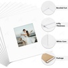 image:imageGolden State Art Pack of 10 4x4 for 3x3 Black Picture Photo Mats  With 25x25 Opening for 3x3 Photos Prints Bevel Cut Acid Free White Core Frame MattesWhite