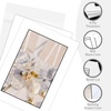 image:imageGolden State Art Pack of 255x7 BlackCore White Mats for 4x6 Pictures  Includes Backing Boards  Clear Bags  AcidFree Bevel Cut  Great for Weddings Engagements Graduations
