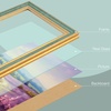 image:imageGolden State Art8x12 Ornate Picture FrameReal Glass FrontBlack Gold  Includes buildin buttons and hangersInner bead trim design8x12 Decorative photo frameWall mountDistressed Blue Gold
