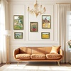 image:imageGolden State Art8x12 Ornate Picture FrameReal Glass FrontBlack Gold  Includes buildin buttons and hangersInner bead trim design8x12 Decorative photo frameWall mountMuted Green Gold