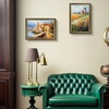 image:imageGolden State Art8x12 Ornate Picture FrameReal Glass FrontBlack Gold  Includes buildin buttons and hangersInner bead trim design8x12 Decorative photo frameWall mountDistressed Black Gold