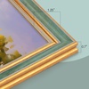 image:imageGolden State Art8x12 Ornate Picture FrameReal Glass FrontBlack Gold  Includes buildin buttons and hangersInner bead trim design8x12 Decorative photo frameWall mountDistressed Blue Gold