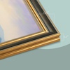image:imageGolden State Art8x12 Ornate Picture FrameReal Glass FrontBlack Gold  Includes buildin buttons and hangersInner bead trim design8x12 Decorative photo frameWall mountDistressed Black Gold