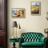 image:imageGolden State Art8x12 Ornate Picture FrameReal Glass FrontBlack Gold  Includes buildin buttons and hangersInner bead trim design8x12 Decorative photo frameWall mountRusted Gold