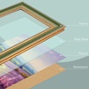 image:imageGolden State Art8x12 Ornate Picture FrameReal Glass FrontBlack Gold  Includes buildin buttons and hangersInner bead trim design8x12 Decorative photo frameWall mountMuted Green Gold