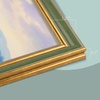 image:imageGolden State Art8x12 Ornate Picture FrameReal Glass FrontBlack Gold  Includes buildin buttons and hangersInner bead trim design8x12 Decorative photo frameWall mountMuted Green Gold