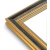 image:imageGolden State Art8x12 Ornate Picture FrameReal Glass FrontBlack Gold  Includes buildin buttons and hangersInner bead trim design8x12 Decorative photo frameWall mountDistressed Black Gold