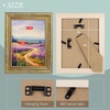 image:imageGolden State Art8x12 Ornate Picture FrameReal Glass FrontBlack Gold  Includes buildin buttons and hangersInner bead trim design8x12 Decorative photo frameWall mountRusted Gold