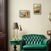 image:imageGolden State Art8x12 Ornate Picture FrameReal Glass FrontBlack Gold  Includes buildin buttons and hangersInner bead trim design8x12 Decorative photo frameWall mountRusted Gold