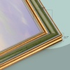 image:imageGolden State Art8x12 Ornate Picture FrameReal Glass FrontBlack Gold  Includes buildin buttons and hangersInner bead trim design8x12 Decorative photo frameWall mountMuted Green Gold
