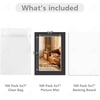 image:imagePack of 100 5x7 BLACK Picture Mats Mattes with White Core Bevel Cut for 4x6 Photo  Back  Bags  Acid Free Mattes with White Core Bevel Cut for 4x6 Photos  35x55 Opening Size Full Mat SetsBlack