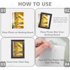 image:imagePack of 100 5x7 BLACK Picture Mats Mattes with White Core Bevel Cut for 4x6 Photo  Back  Bags  Acid Free Mattes with White Core Bevel Cut for 4x6 Photos  35x55 Opening Size Full Mat SetsBlack