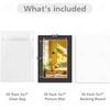 image:imagePack of 100 5x7 BLACK Picture Mats Mattes with White Core Bevel Cut for 4x6 Photo  Back  Bags  Acid Free Mattes with White Core Bevel Cut for 4x6 Photos  35x55 Opening Size Full Mat SetsBlack
