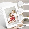 image:imagePack of 100 5x7 WHITE Picture Mats Mattes with White Core Bevel Cut for 4x6 Photo  Back  Bags  AcidFree PreCut Mat 35x55 Opening White Core Bevel Cut For Photo Art Poster or Print Display Mats Mattes5 x 7 50Pack White Mats