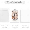 image:imagePack of 100 5x7 WHITE Picture Mats Mattes with White Core Bevel Cut for 4x6 Photo  Back  Bags  AcidFree PreCut Mat 35x55 Opening White Core Bevel Cut For Photo Art Poster or Print Display Mats Mattes5 x 7 100Pack Complete Set
