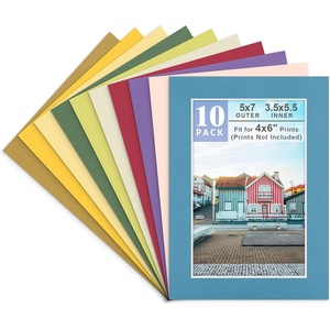 image:imageGolden State Art 10 Pack 8x10 White Picture Mat for 5x7 Photos  White Core Bevel Edge Acid Free 4ply Thick Framing Picture MatsMix