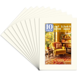 image:imageGolden State Art 10 Pack AcidFree Picture Mat 11x14 for 8x10 China Red  Colored Photo Mat PreCut 75x95 Opening 4Ply Thick White Core Bevel Cut Great for Frames Artwork Prints PicturesIvory Turret