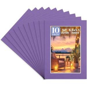 image:imageGolden State Art 10 Pack AcidFree Picture Mat 11x14 for 8x10 China Red  Colored Photo Mat PreCut 75x95 Opening 4Ply Thick White Core Bevel Cut Great for Frames Artwork Prints PicturesAfrican Violet