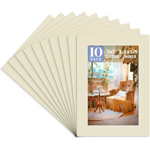 image:imageGolden State Art 10 Pack AcidFree Picture Mat 11x14 for 8x10 Mauve Purple  Colored Photo Mat PreCut 75x95 Opening 4Ply Thick White Core Bevel Cut Great for Frames Artwork Prints PicturesLight Gray