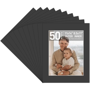 image:imageGolden State Art 10 Pack Black PreCut 11x14 Picture Mat for 85x11 Photo  Acid Free Photo Mat with 8x105 inch Opening White Core High Premier Bevel Cut Mattes11x14 50Pack Black Mats