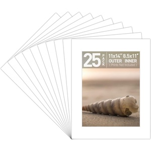 image:imageGolden State Art 10 Pack White 11x14 Mat for 85x11 PhotoBackingsBags  PreCut Mats with 8x105 inch Opening Fit 85x11 Picture Acid Free White Core High Premier Bevel Cut Mattes Sets25 Pack