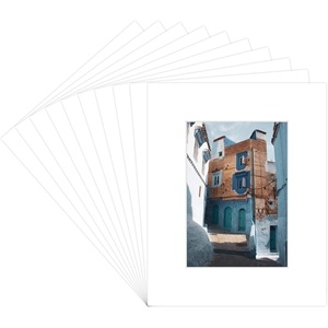 image:imageGolden State Art 10 Pack White 8x10 Mat for 5x7 Photo include BackingsBags  AcidFree PreCut Kit Mats Matte Sets with White Core Bevel Cut 45x65 Opening for 5x7 PhotosPictures Artwork and Prints8 x 10 Pack of 50 White Mat