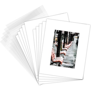 image:imageGolden State Art 10 Pack White 8x10 Mat for 5x7 Photo include BackingsBags  AcidFree PreCut Kit Mats Matte Sets with White Core Bevel Cut 45x65 Opening for 5x7 PhotosPictures Artwork and Prints8 x 10 Pack of 50 White Complete Set