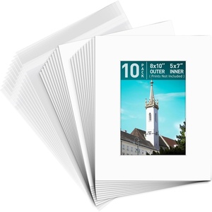 image:imageGolden State Art 10 Pack White 8x10 Mats for 5x7 PhotoBackingBag  PreCut Picture Mats Kits Mattes with White Core Bevel Cut 45x65 Opening for 5x7 PhotosWhite