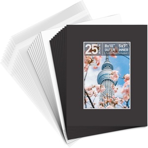 image:imageGolden State Art 10 Pack White 8x10 Mats for 5x7 PhotoBackingBag  PreCut Picture Mats Kits Mattes with White Core Bevel Cut 45x65 Opening for 5x7 PhotosBlack
