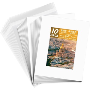 image:imageGolden State Art 20 Pack 8x10 White Picture Mats for 5x7 Pictures  Acid Free White Core Bevel Cut Picture Matting with 45 x 65 Opening for 5x7 Photos10 Set Combo 8x10