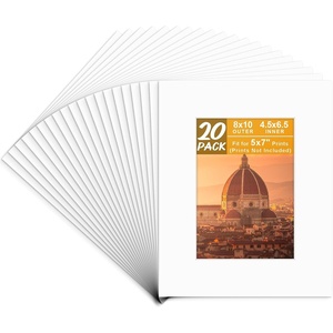 image:imageGolden State Art 20 Pack 8x10 White Picture Mats for 5x7 Pictures  Acid Free White Core Bevel Cut Picture Matting with 45 x 65 Opening for 5x7 Photos20 Pack Mats 8x10