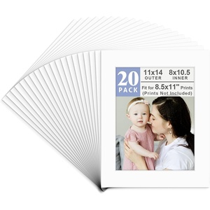 image:imageGolden State Art 25 Pack 11x14 White Picture Mats for 85x11 Photo  Acid Free Photo Mat with 8x105 inch Opening Fit for 85x11 Prints White Core Bevel Cut PreCut Mattes20 Single Mattes