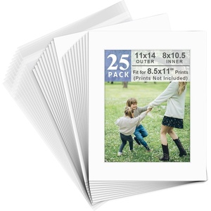 image:imageGolden State Art 25 Pack 11x14 White Picture Mats for 85x11 Photo  Acid Free Photo Mat with 8x105 inch Opening Fit for 85x11 Prints White Core Bevel Cut PreCut Mattes25Pack Full Set