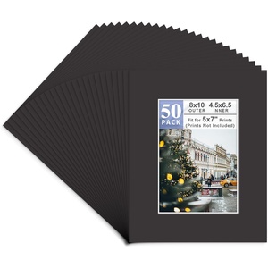 image:imageGolden State Art 25 Pack Black PreCut 8x10 Picture Mat for 5x7 Photo  AcidFree White Core Bevel Cut Frame Mattes with 45x65 inch Opening for 5x7 Prints Pictures Artworks8 x 10 Pack of 50 Black Mat