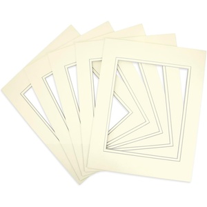 image:imageGolden State Art 5 Pack Double mat 11x14 for 8x10 Photo Black Over Black  AcidFree PreCutMat 75x95 Opening White Core Bevel Cut 8 Ply Double Mat adds elegant depth to framed photos and artworkIvory Over Ivory
