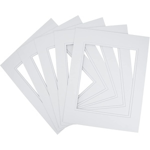 image:imageGolden State Art 5 Pack Double mat 11x14 for 8x10 Photo Black Over Black  AcidFree PreCutMat 75x95 Opening White Core Bevel Cut 8 Ply Double Mat adds elegant depth to framed photos and artworkWhite Over White