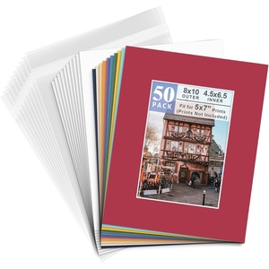 image:imageGolden State Art 50 Pack 8x10 Picture Mast for 5x7 Photos Mixed Colors  AcidFree PreCut Photo Mats 45x65 Opening for 5x7 Pictures Prints with White Core Bevel Cut Frame Mattes8 x 10 Pack of 50 Mix Colors Complete Set