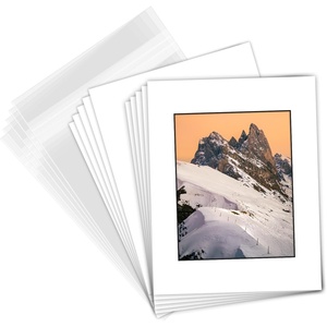 image:imageGolden State Art Acid Free Pack of 25 11x14 White Mats Mattes with Black Core Bevel Cut for 8x10 Photo  Backing  Bags