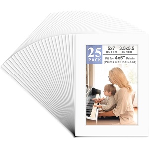 image:imagePack of 100 5x7 WHITE Picture Mats Mattes with White Core Bevel Cut for 4x6 Photo  Back  Bags  AcidFree PreCut Mat 35x55 Opening White Core Bevel Cut For Photo Art Poster or Print Display Mats Mattes5 x 7 25Pack White Mats