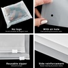 image:imageGolden State Art 10x13 Inch Frosted Zipper Plastic Bags 50 Pack  Packaging Bags for Shipping for Clothes 3 Mil Thick With Vent HolesClear