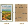 image:imageGolden State Art12x16 Ornate Picture Frame Holds 8x12 PhotoBlack Gold  Includes HD plexiglass frontwhite matbuildin hangers and buttons12x16 Decorative photo frame matted to 8x12Wall mountBlue Gold