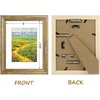 image:imageGolden State Art12x16 Ornate Picture Frame Holds 8x12 PhotoBlack Gold  Includes HD plexiglass frontwhite matbuildin hangers and buttons12x16 Decorative photo frame matted to 8x12Wall mountVintage Gold