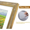 image:imageGolden State Art12x16 Ornate Picture Frame Holds 8x12 PhotoBlack Gold  Includes HD plexiglass frontwhite matbuildin hangers and buttons12x16 Decorative photo frame matted to 8x12Wall mountVintage Gold