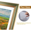 image:imageGolden State Art12x16 Ornate Picture Frame Holds 8x12 PhotoBlack Gold  Includes HD plexiglass frontwhite matbuildin hangers and buttons12x16 Decorative photo frame matted to 8x12Wall mountGreen Gold