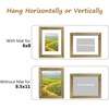 image:imageGolden State Art12x16 Ornate Picture Frame Holds 8x12 PhotoBlack Gold  Includes HD plexiglass frontwhite matbuildin hangers and buttons12x16 Decorative photo frame matted to 8x12Wall mountVintage Gold